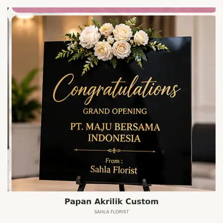 Papan Bunga Akrilik Dyandra Convention Center Surabaya